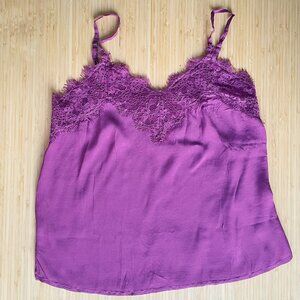 (NWOT) Abercrombie & Fitch Lace Trim Cami – Purple – Women’s XS